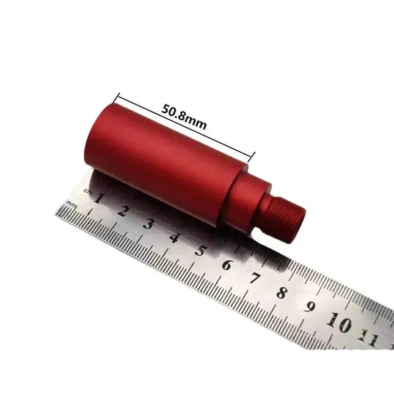 SI 19mm Metal Fluted Outer Barrel Extension with 14mm CCW Thread-m416gelblaster-2 inch extension barrel-red-m416gelblaster