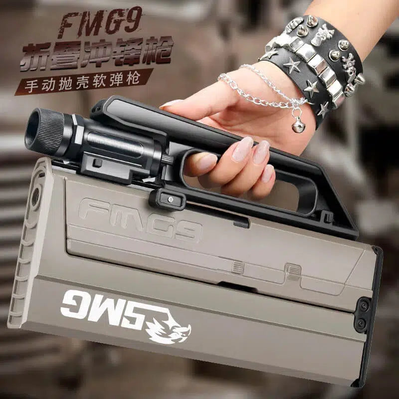 FMG-9 Shell Ejecting Plastic Folding Foam Blaster Toy-foam blaster-Biu Blaster-Uenel