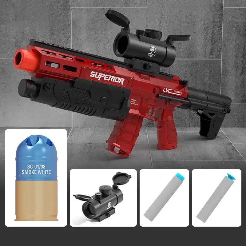 POX Manual Grenade Launcher Rifle Foam Dart Blaster-m416gelblaster-red-m416gelblaster