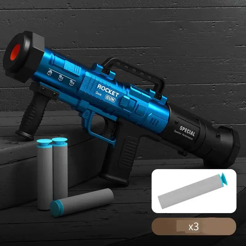 Mini Rocket Launcher RPG Manual Reloading Foam Dart Blaster-m416gelblaster-blue-m416gelblaster