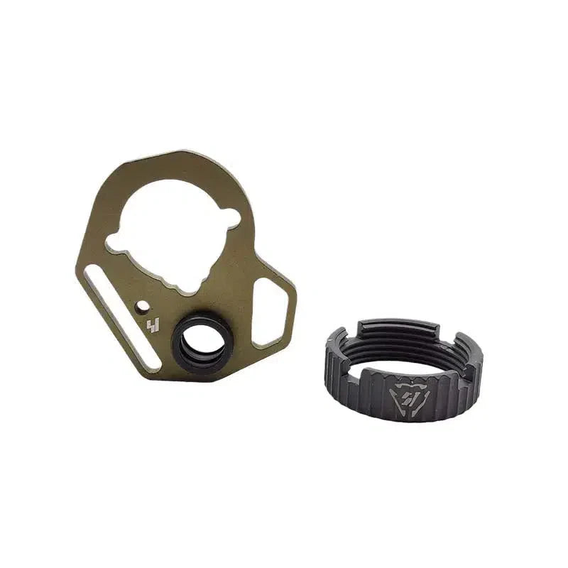 SI Multi-Function AR End Plate with Anti-Rotation Castle Nut-m416gelblaster-tan-m416gelblaster