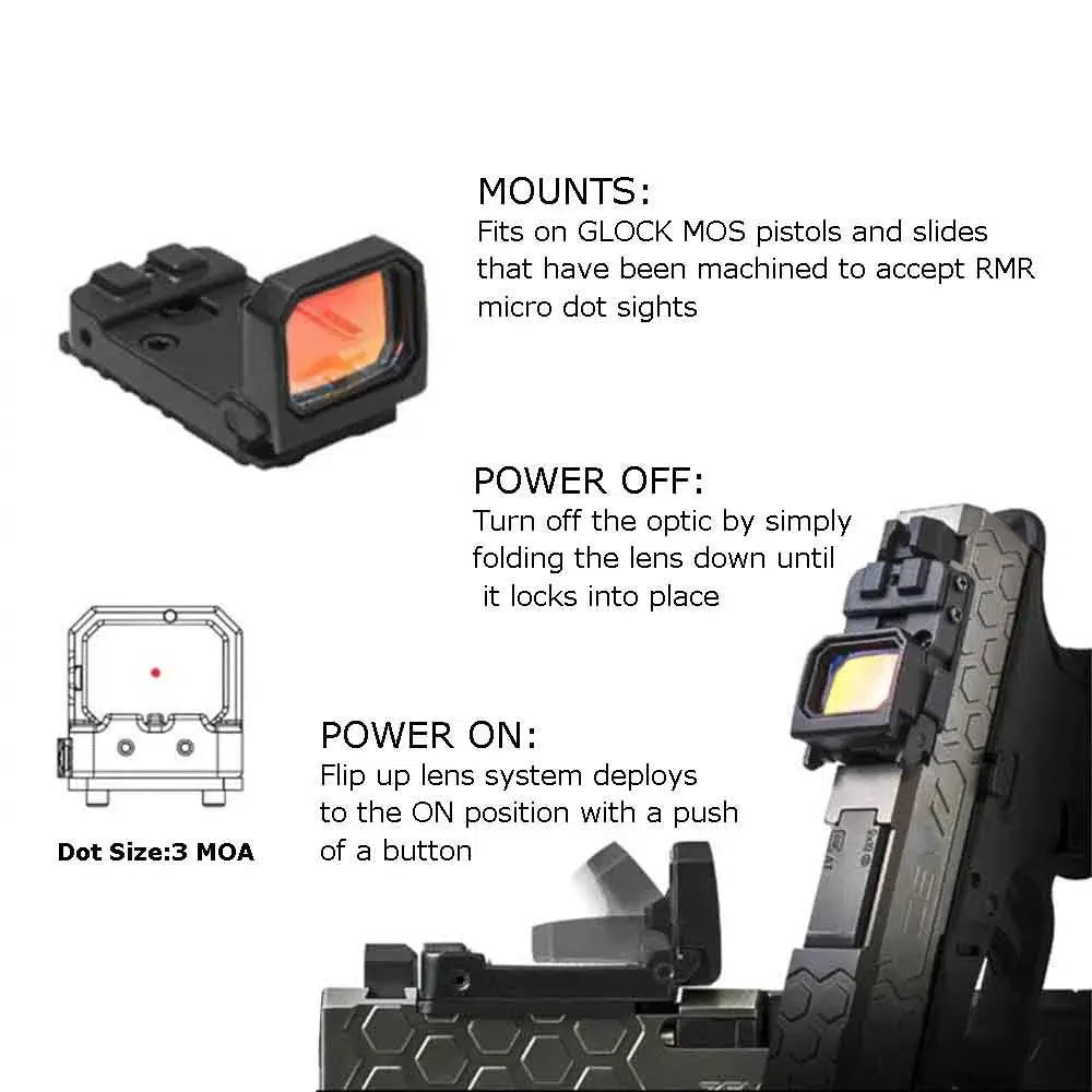 Tactical VISM Flip Up Red Dot Reflex Sight-m416gelblaster-m416gelblaster