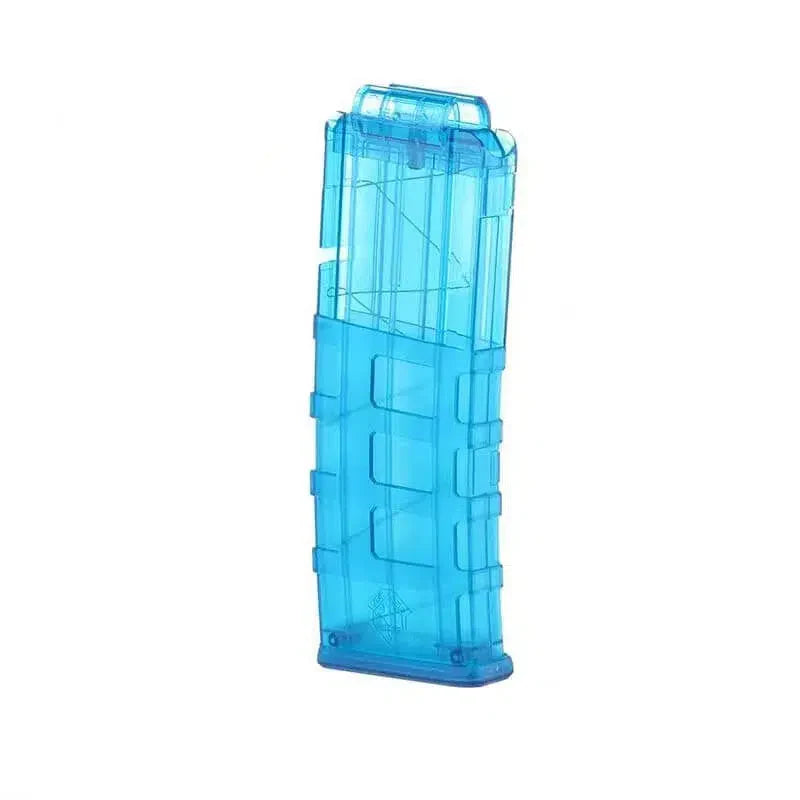 Worker Nerf Full-Length Dart 12 Round Magpul Style Magazine-m416gelblaster-clear blue-m416gelblaster