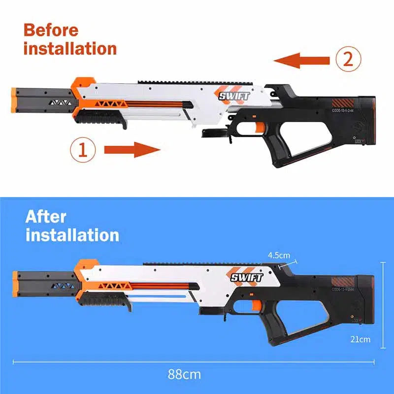 Worker Swift Foam Dart Blaster-foam blaster-Biu Blaster-Biu Blaster