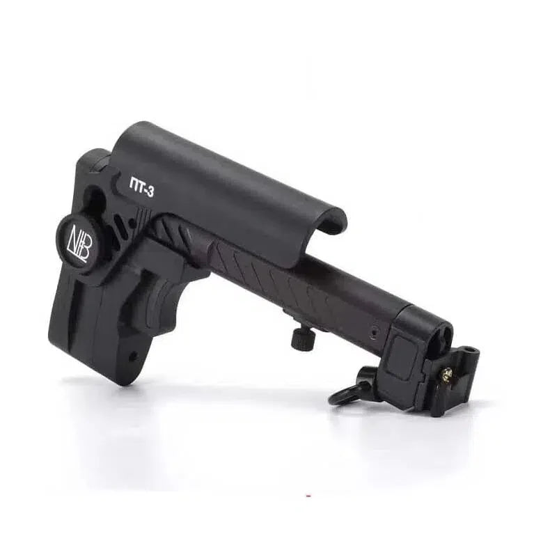 ZenitCo PT-1 Gen2 PT-3 AK Telescopic Folding Butt Stock-m416gelblaster-pt3 half metal black-m416gelblaster