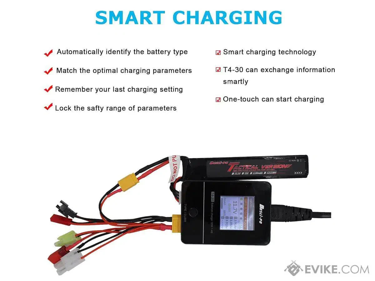 Bosli-Po T4-30 1-4 Cell LiPo / LiHv Smart Balance Charger-m416gelblaster-m416gelblaster