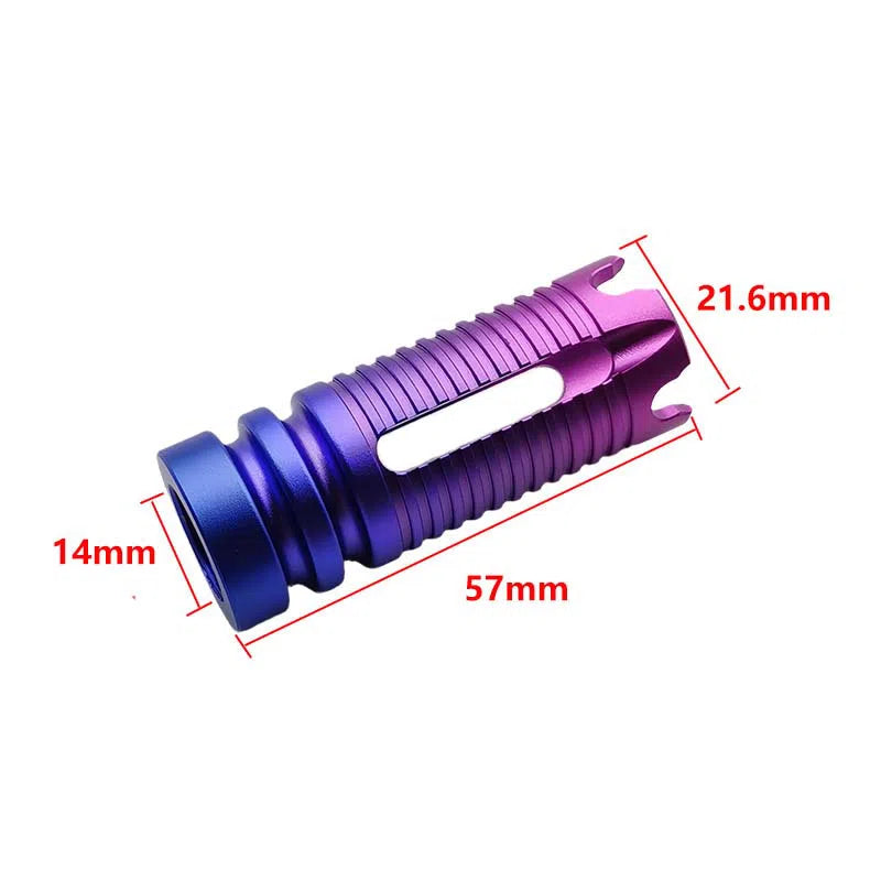 14mm CCW Gradient Color Flash Hiders Muzzle Device-P320GelBlaster-P320GelBlaster