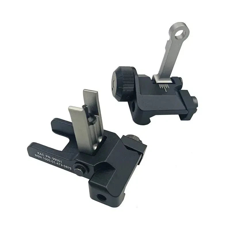 KAC 300 Flip Up Front Rear Backup Iron Sights-m416gelblaster-black silver-m416gelblaster