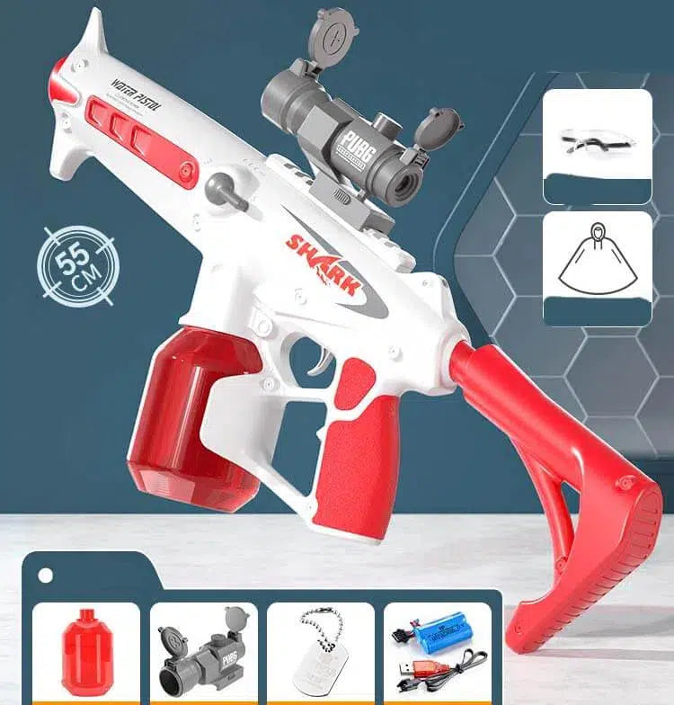 Lehui Shark X Large Capactiy Semi/Full Auto Rifle Water Gun-m416gelblaster-red-m416gelblaster