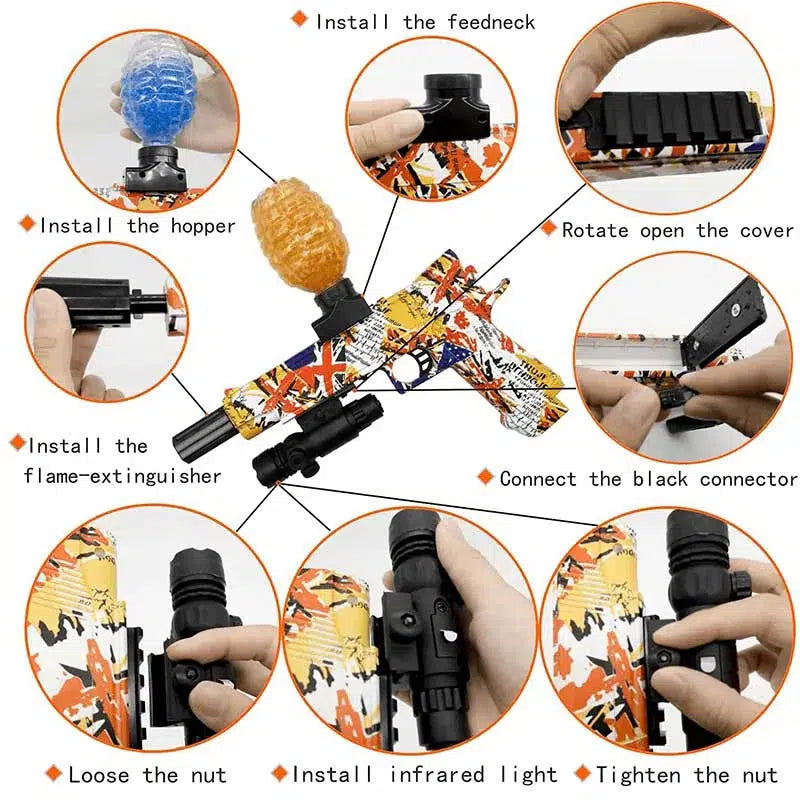 Electric Hopper Feed M1911 Orbeez Gel Ball Blaster-m416gelblaster-m416gelblaster