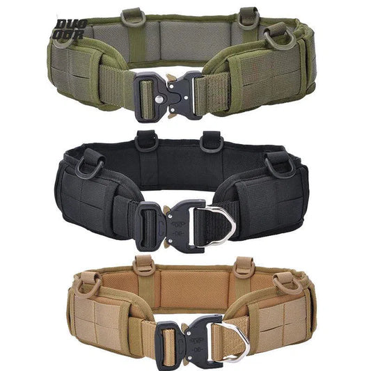 Military Tactical Belt Army Molle Battle Belt Outdoor Men CS Hunting Apparel Adjustable-clothing-Biu Blaster-Uenel