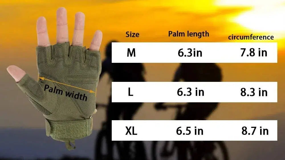 Hard Fingerless Cycling Gloves Training Climbing Outdoor Hunting-clothing-Biu Blaster-Uenel