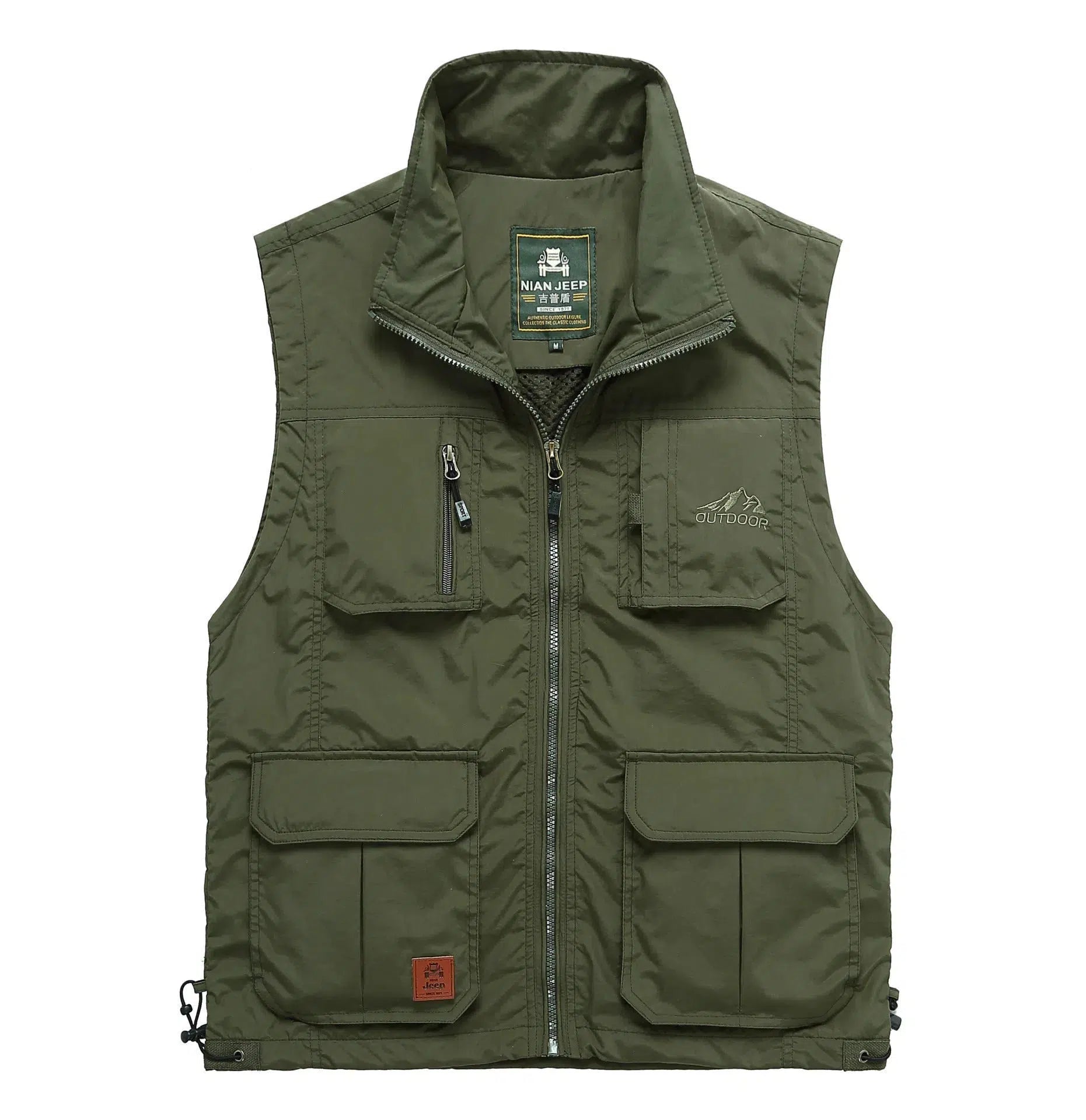 Outdoor Quick-drying Jacket Sleeveless Fishing Hunting Vest Multi-pocket Army Green 7838/7818 Down Vests-clothing-Biu Blaster-a-Uenel