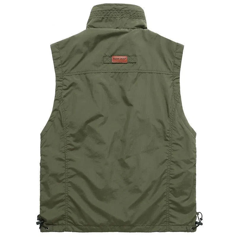 Outdoor Quick-drying Jacket Sleeveless Fishing Hunting Vest Multi-pocket Army Green 7838/7818 Down Vests-clothing-Biu Blaster-Uenel