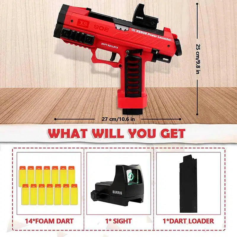 XS908 Raptor Foam Dart Blaster-foam blaster-Biu Blaster-red-Biu Blaster