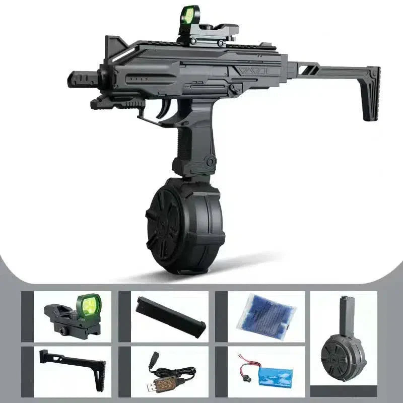 Sembylon Uzi Gel Ball Blaster with Rotary Drum-m416gelblaster-black-m416gelblaster